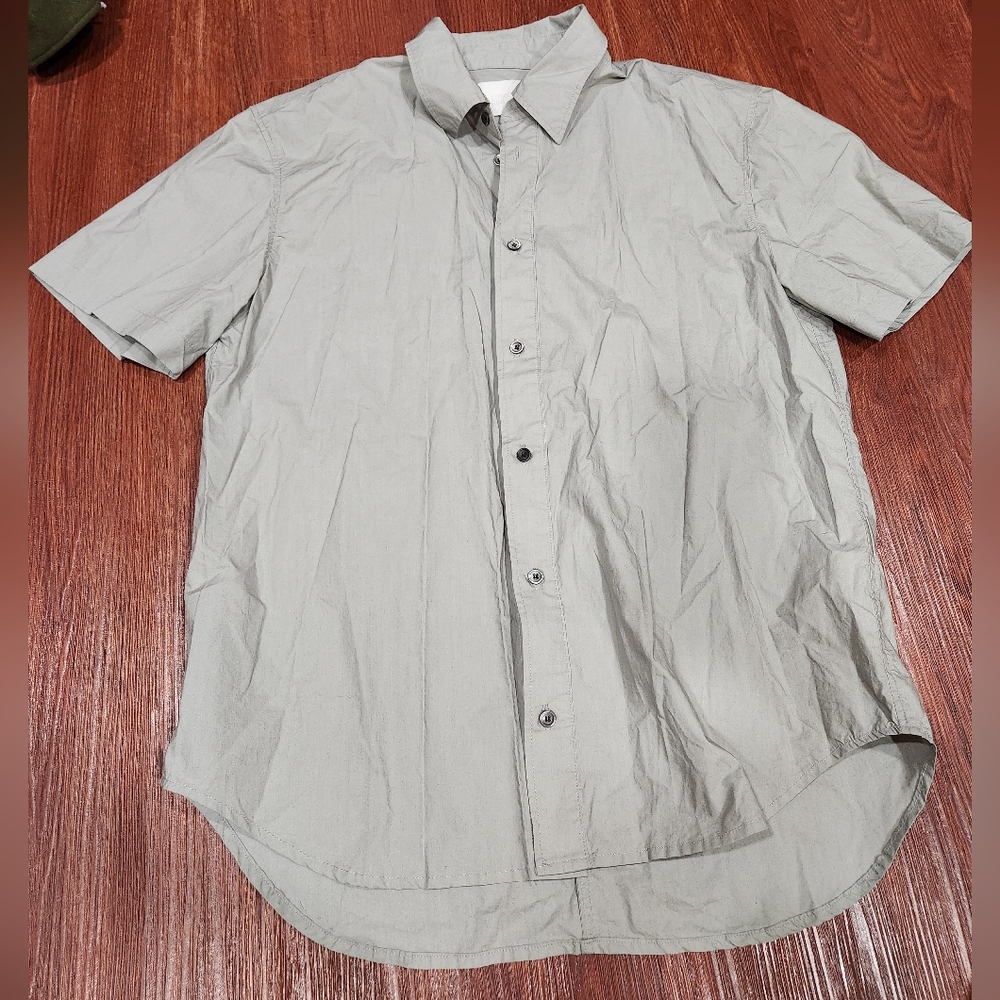 Citizens Of Humanity Cairo Short Sleeve Grey Button Down Shirt